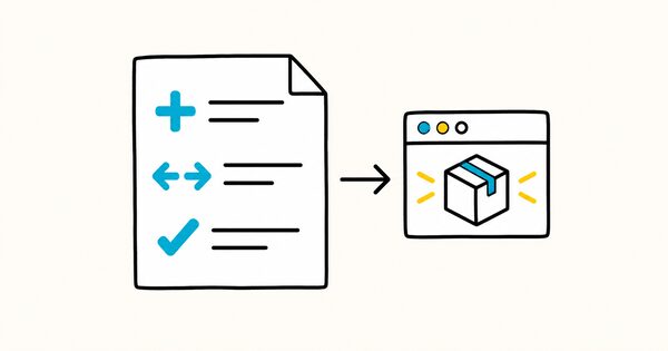 A release document showing added, changed, and fixed items leading to a published package